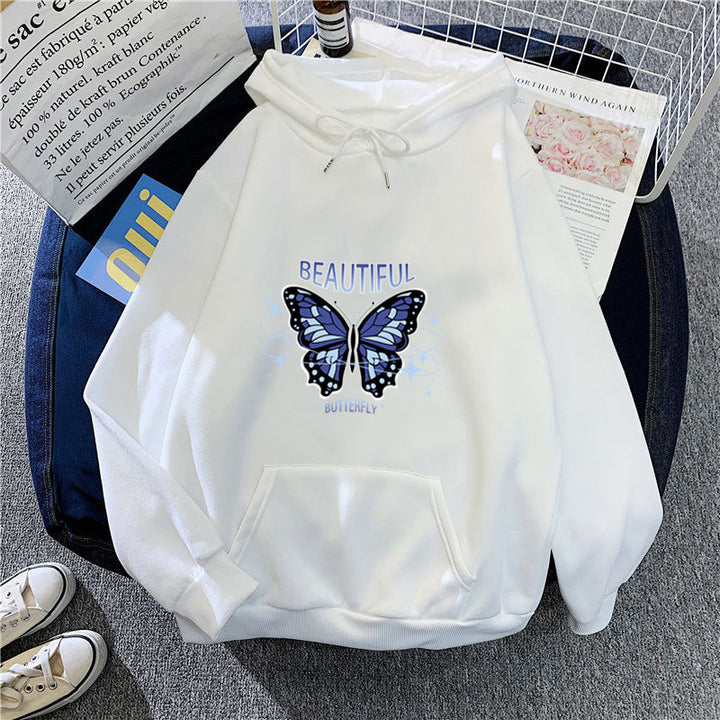 Lady hoodie with creative butterfly design Lisslune