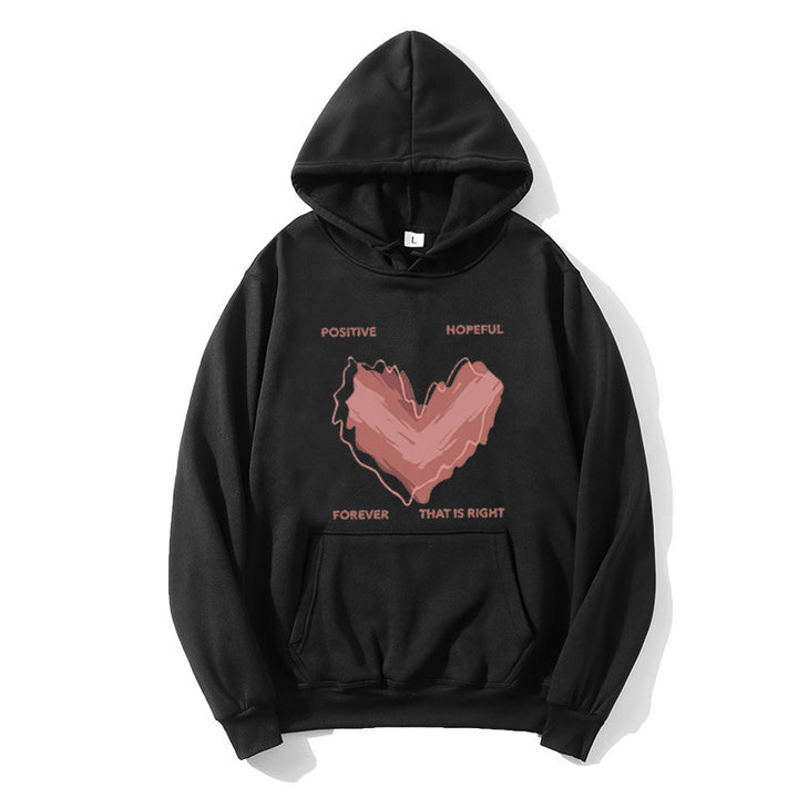 Women's hoodie with inspiring heart motif Lisslune