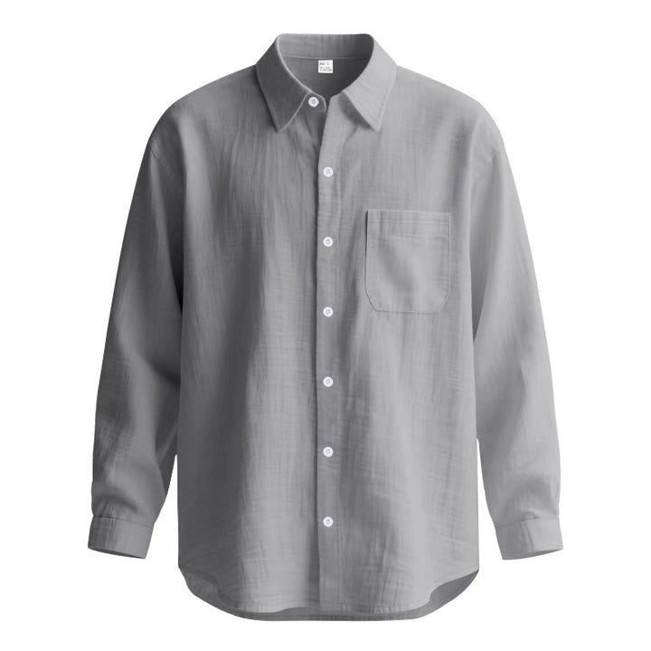 Men's Long Sleeve Shirt made of Breathable Fabric with Elegant Cut Lisslune