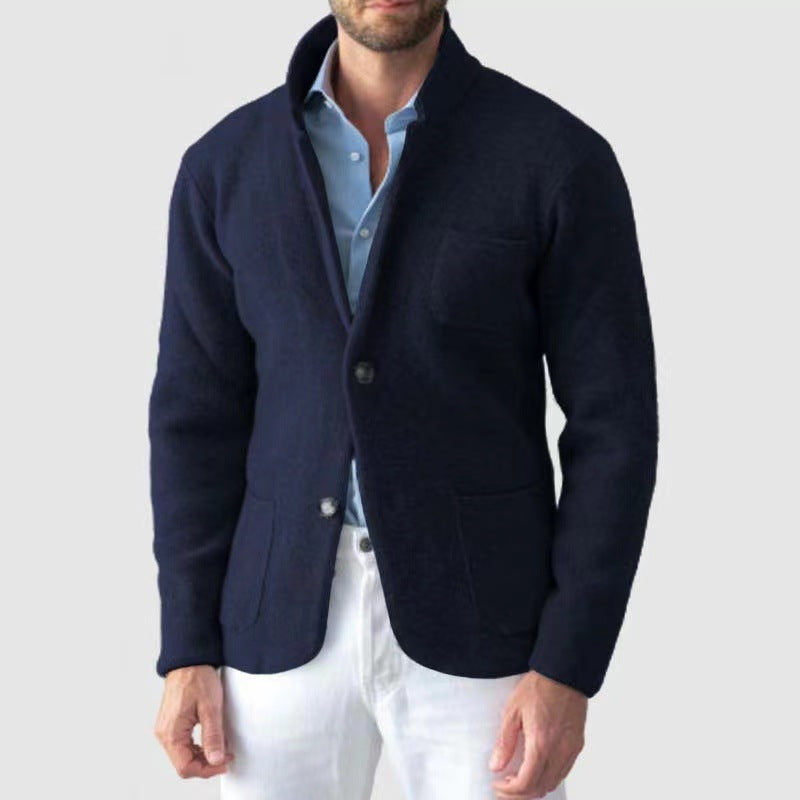 Men's knit blazer with elegant look and practical pockets Lisslune