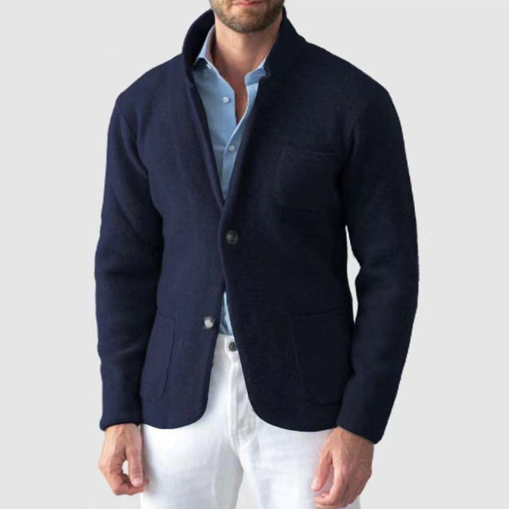 Men's knit blazer with elegant look and practical pockets Lisslune
