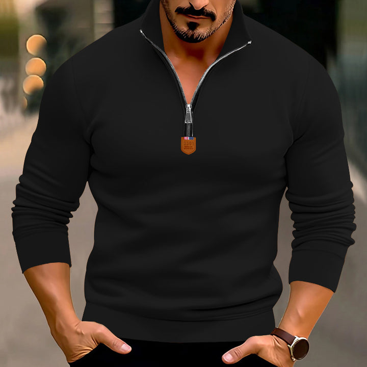 Men's padded sweater with modern zipper and slim fit Lisslune