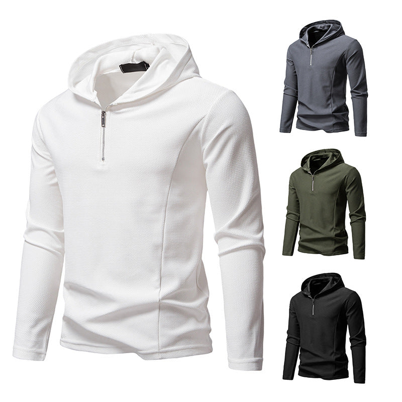 Men's functional sweater with modern zipper and breathable texture Lisslune
