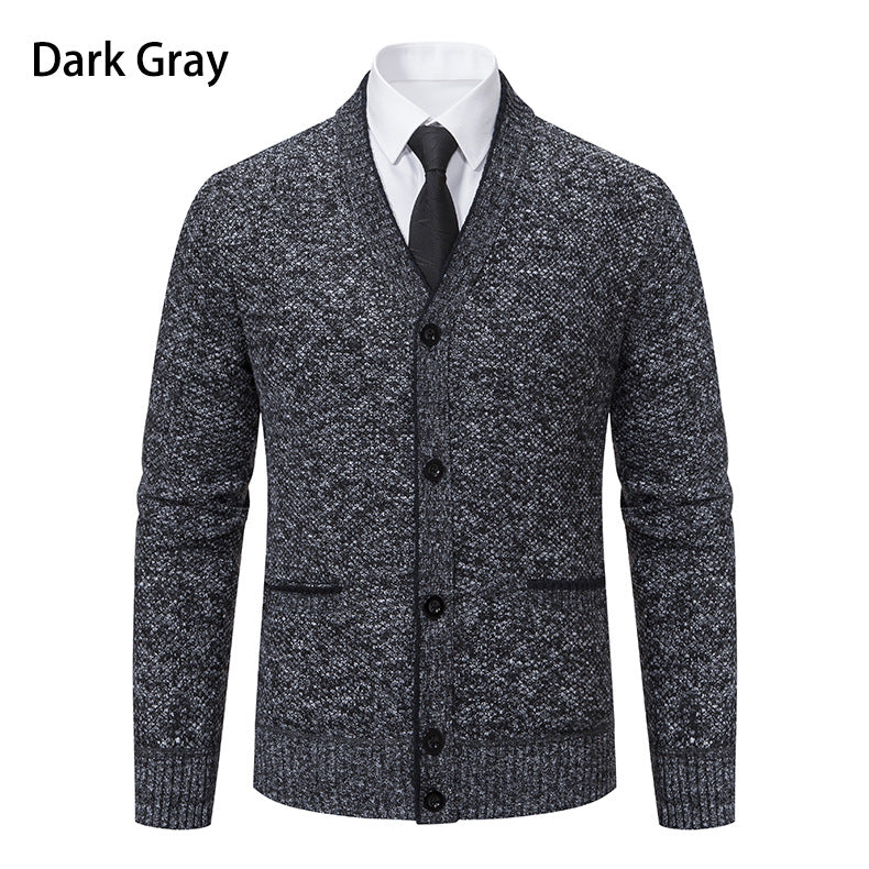 Men's cardigan with V-neck and elegant details Lisslune
