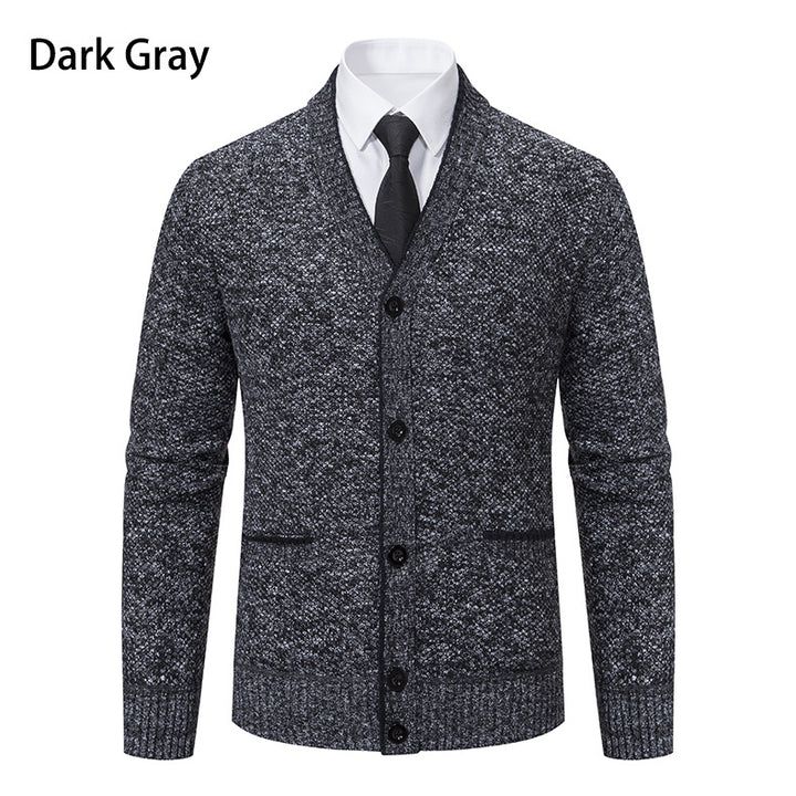 Men's cardigan with V-neck and elegant details Lisslune