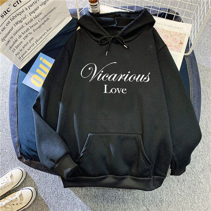 Women's hoodie with artistic lettering Lisslune