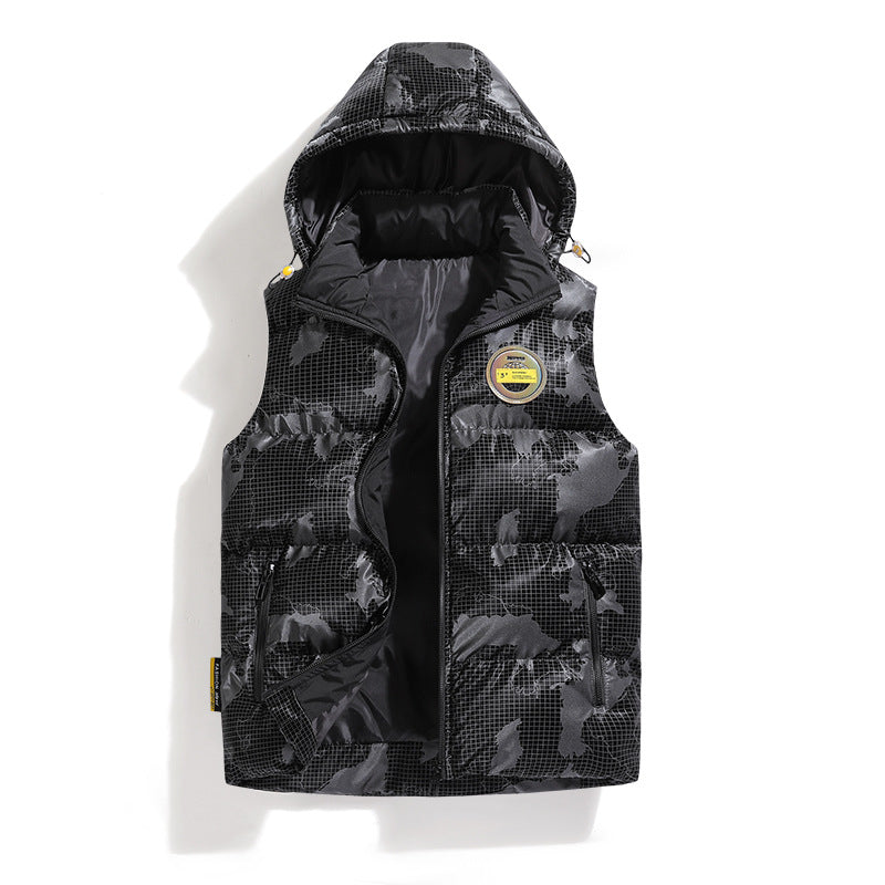 Men's Warm Padded Vest with Adjustable Hood Lisslune