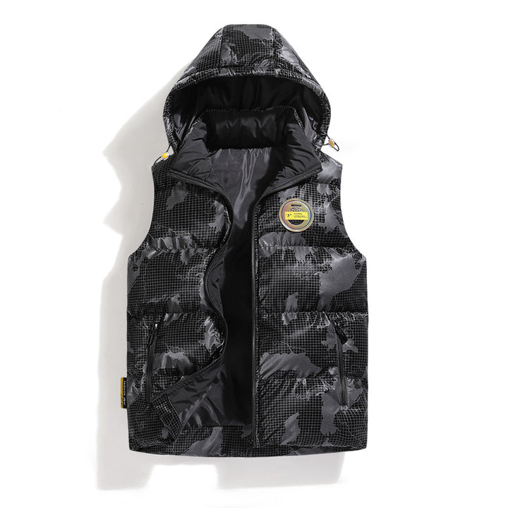 Men's Warm Padded Vest with Adjustable Hood Lisslune