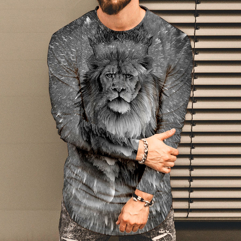Men's long sleeve shirt with creepy Halloween motif Lisslune
