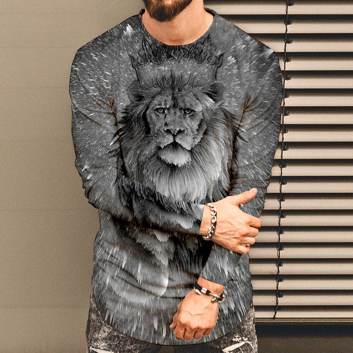 Men's long sleeve shirt with creepy Halloween motif Lisslune