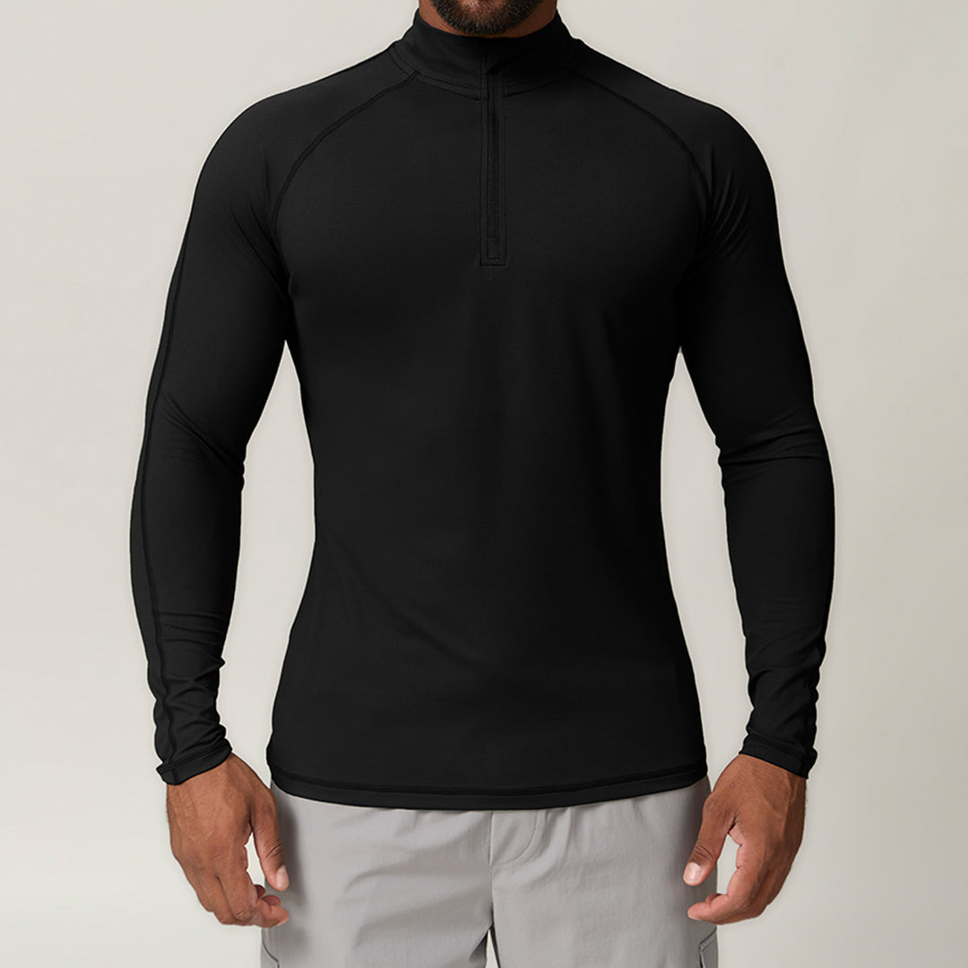 Men's Functional Long Sleeve Shirt with Zipper Lisslune