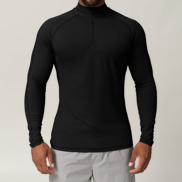 Men's Functional Long Sleeve Shirt with Zipper Lisslune