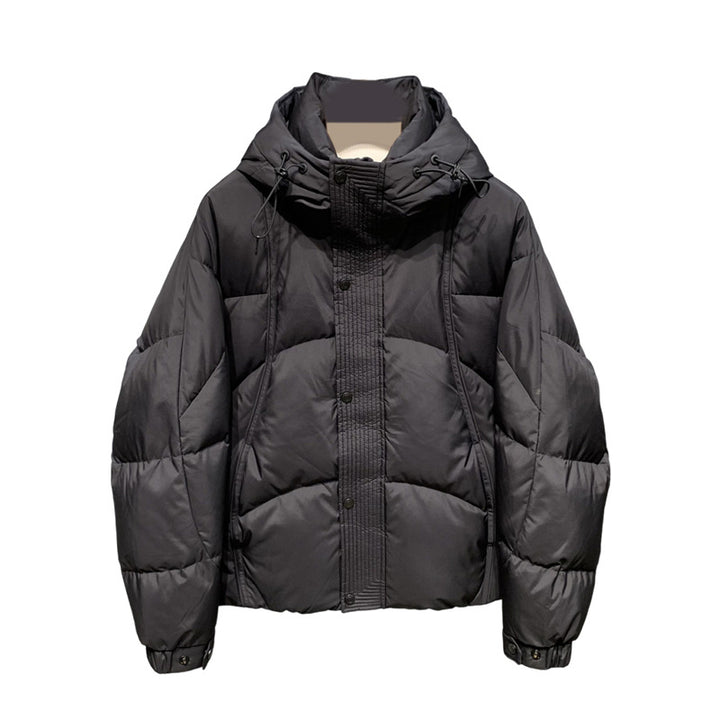 Men's Padded Jacket with Adjustable Hood Design Lisslune
