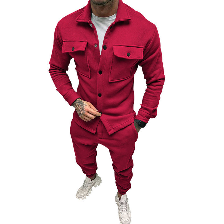 Men's casual sweat jacket with functional pockets and modern collar Lisslune