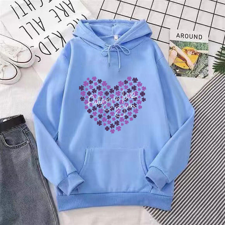 Women's hoodie with floral heart design Lisslune