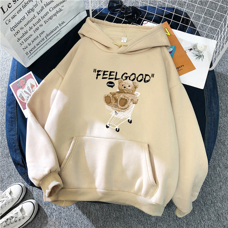 Women's hooded sweatshirt with unique animal motif Lisslune
