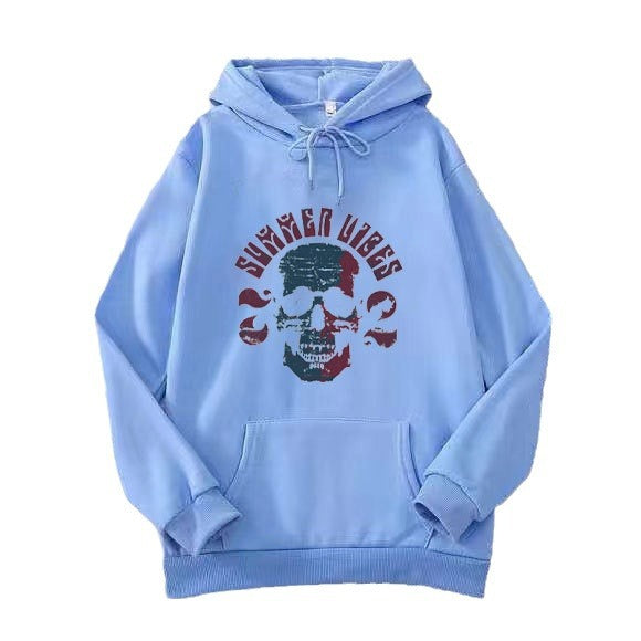 Women's hoodie with artistic skull design Lisslune