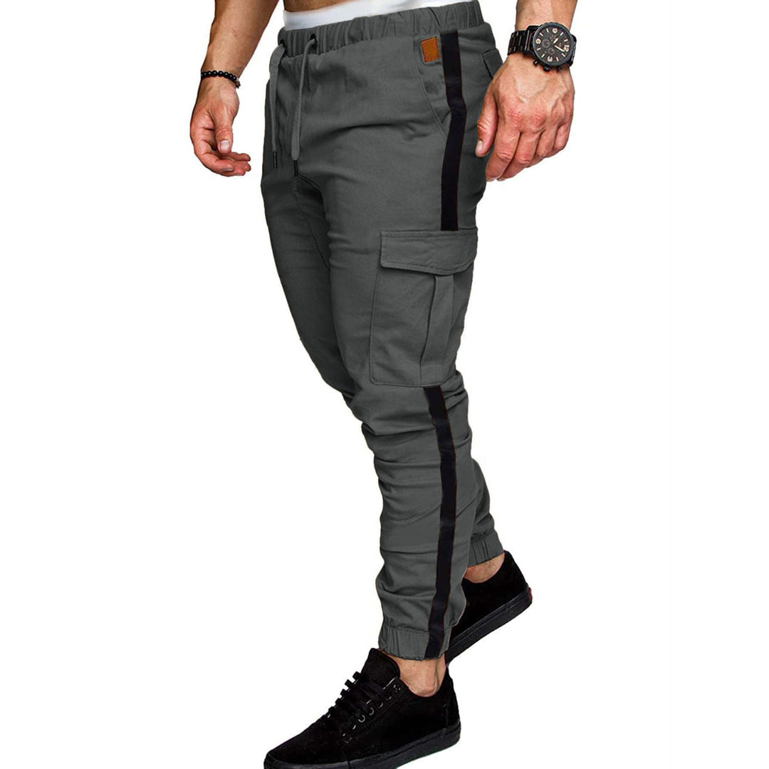 Men's cargo pants with adjustable waistband and functional pockets Lisslune