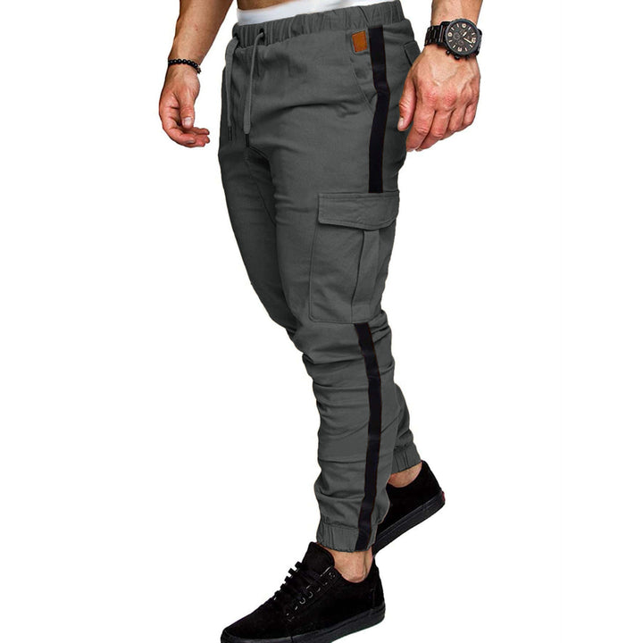 Men's cargo pants with adjustable waistband and functional pockets Lisslune