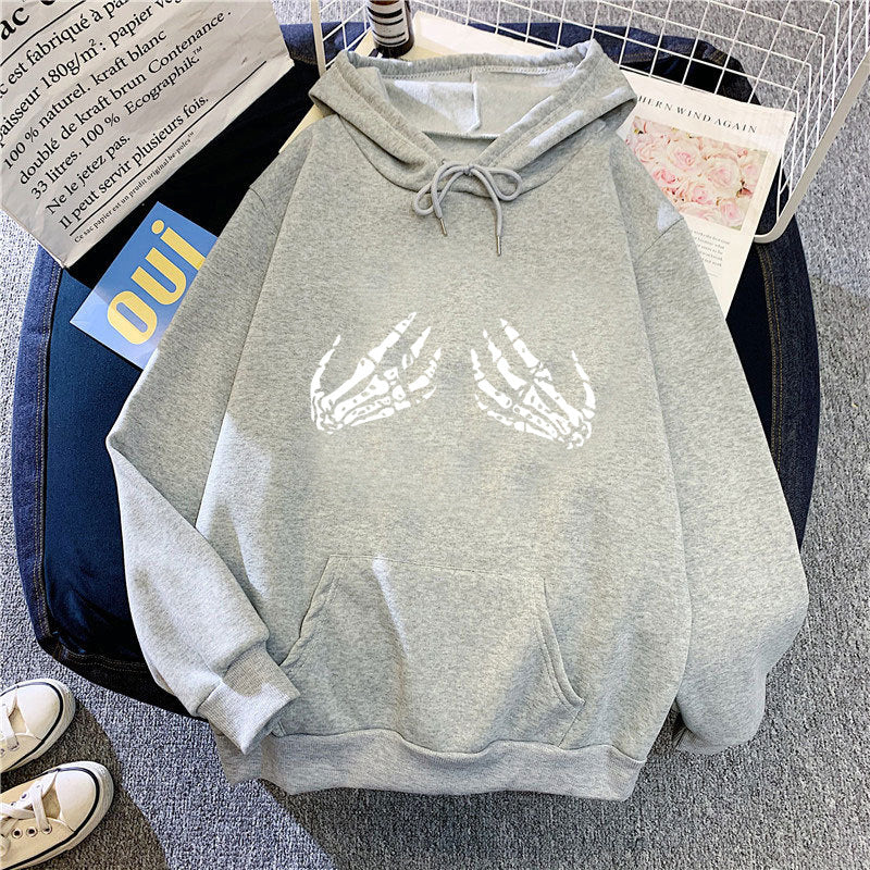 Women's hoodie with creative skeleton design Lisslune