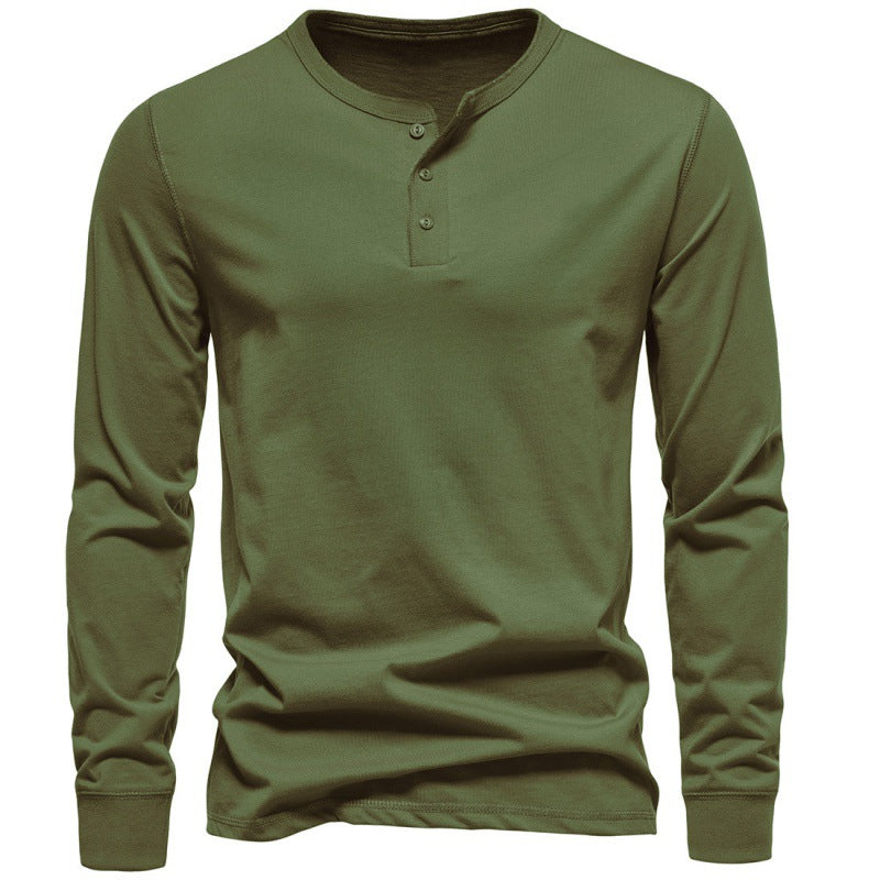 Men's Long Sleeve Shirt with Button Closure and Modern Design Lisslune