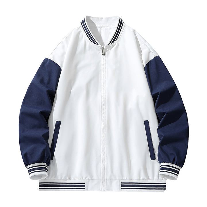Men's sporty transitional jacket with striped sleeves Lisslune
