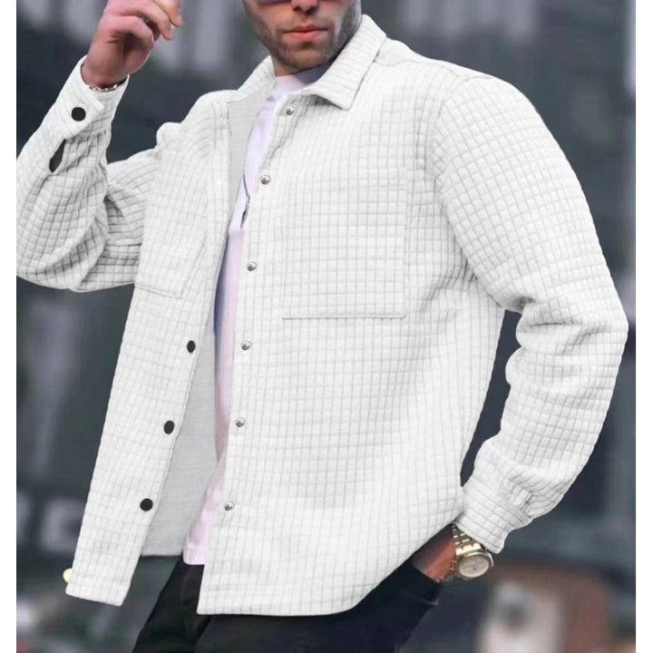 Men's quilted jacket with practical chest pocket design Lisslune