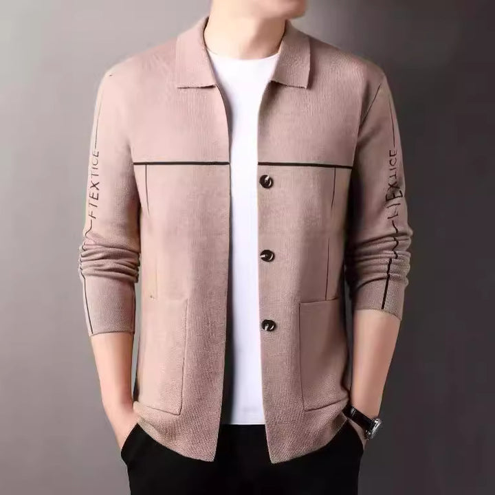 Men's cardigan with modern design and practical pockets Lisslune