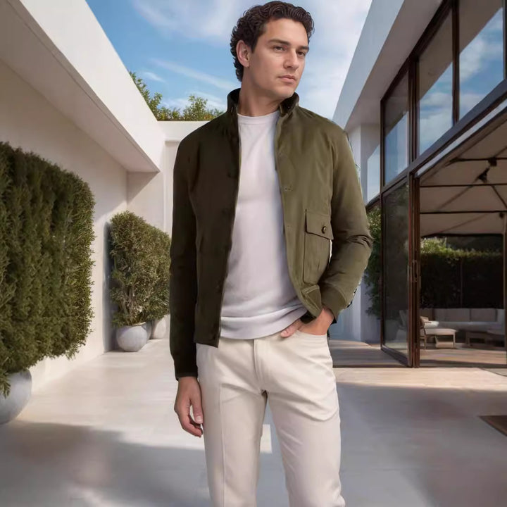 Men's utility jacket with multiple practical pockets Lisslune