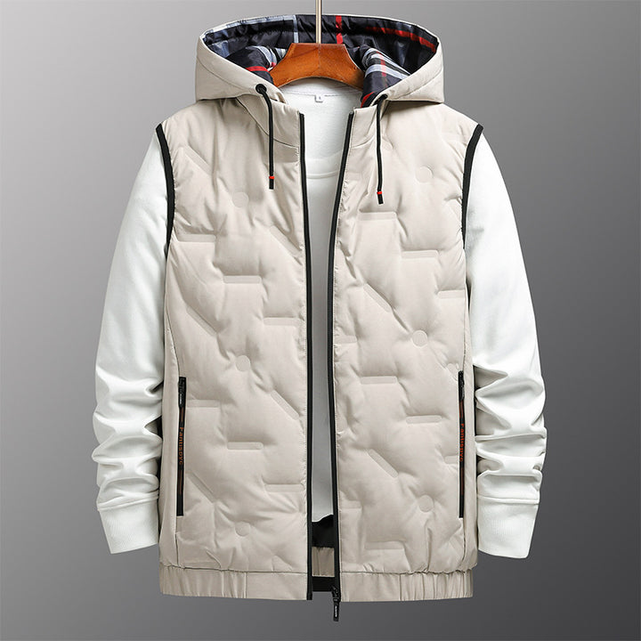 Men's quilted vest with hood and breathable properties Lisslune