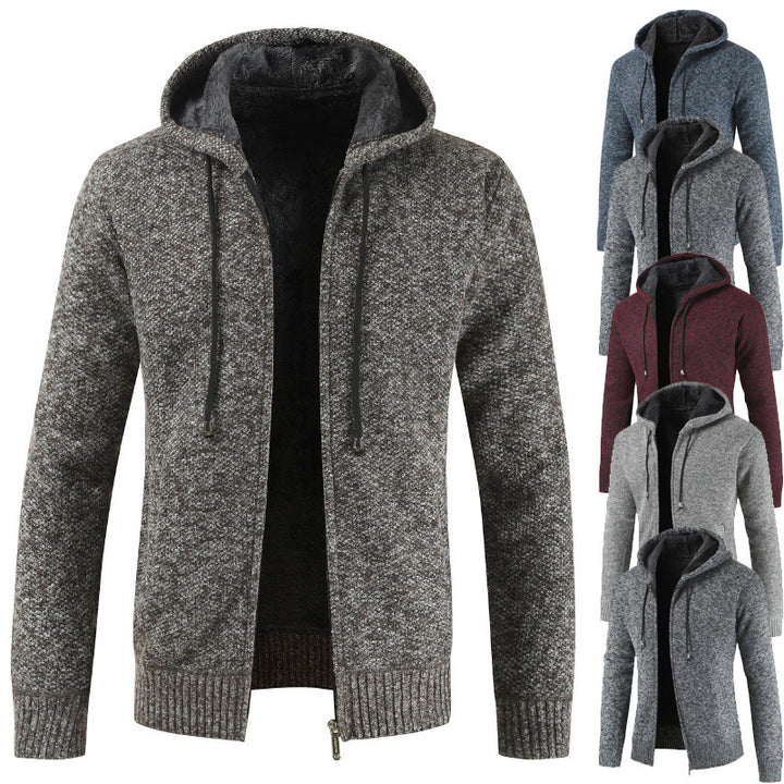 Men's Hoodie Jacket with Warming Fleece Lining Lisslune