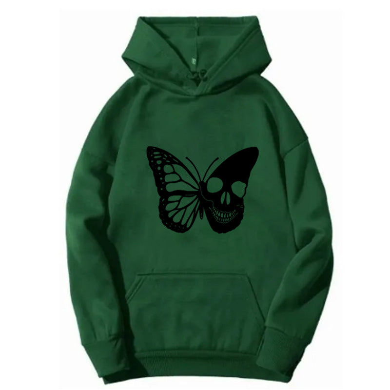 Women's hoodie with creative butterfly skeleton design Lisslune