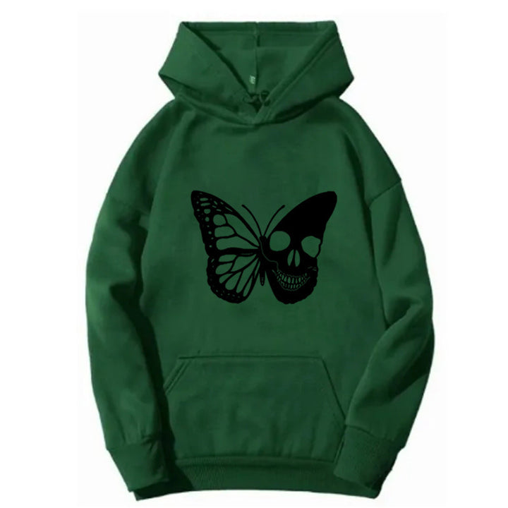 Women's hoodie with creative butterfly skeleton design Lisslune