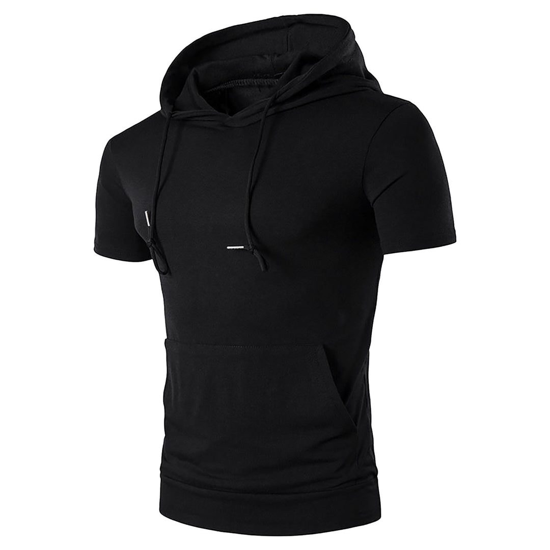 Men's Short Sleeve Hooded Top Lisslune