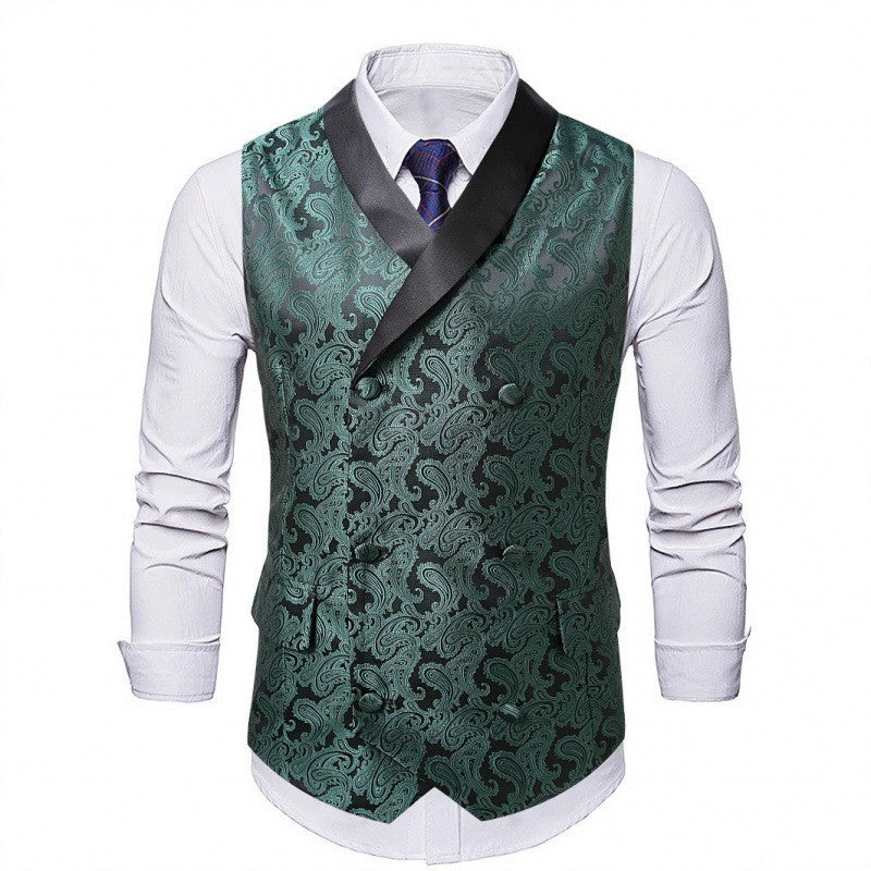 Men's elegant vest with luxurious paisley pattern Lisslune