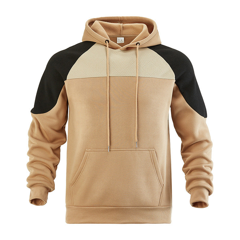 Men's sporty hoodie with textured design and contrast sleeves Lisslune