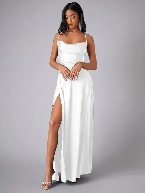 Lisslune | Elegant Maxi Dress Made of Satin