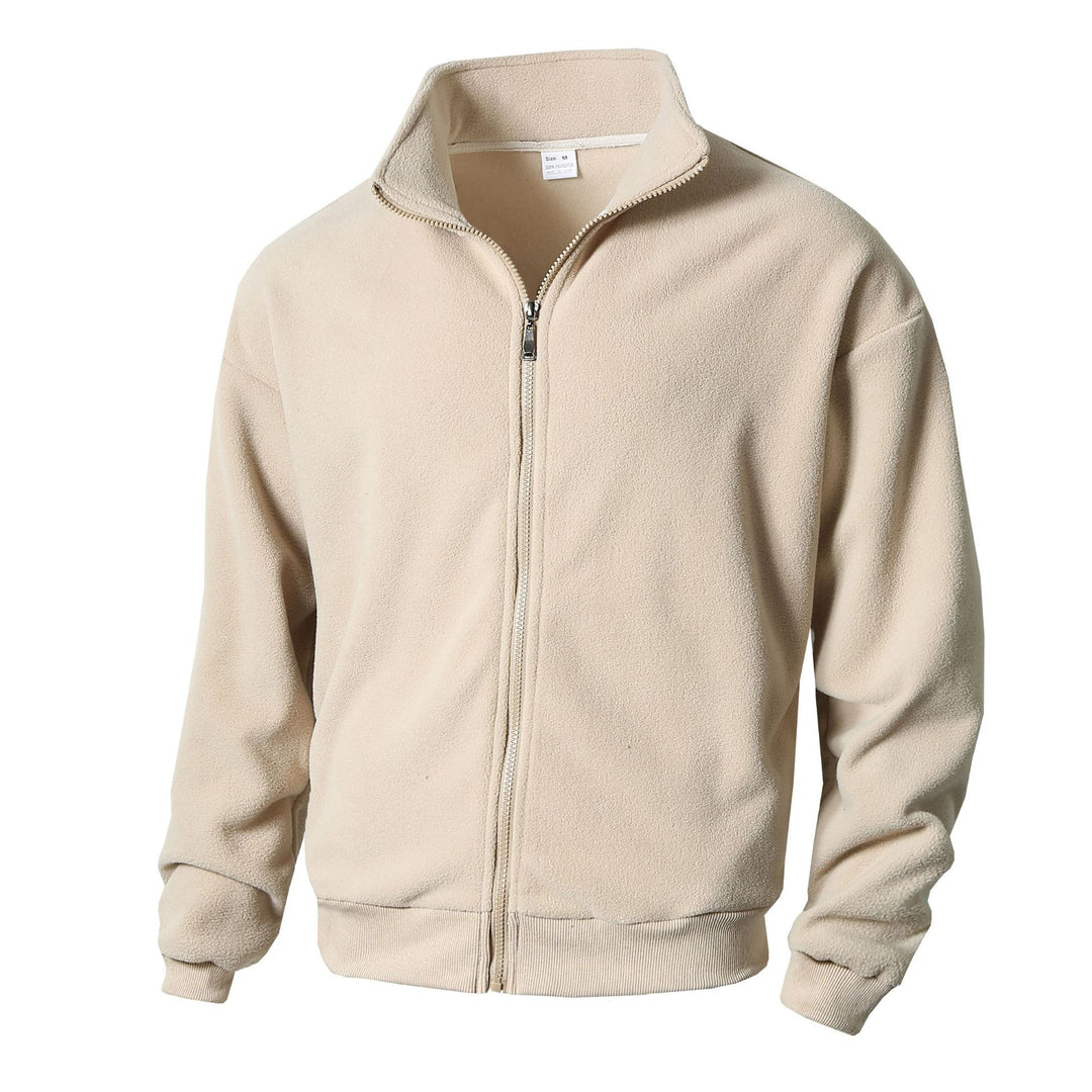 Men's fleece jacket with high collar and full zip Lisslune