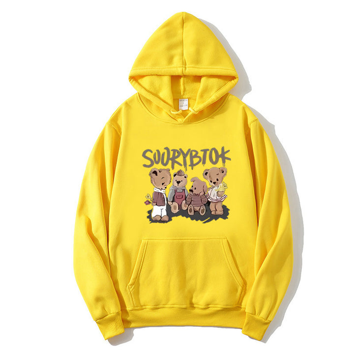 Womens hoodie with playful bear motif Lisslune