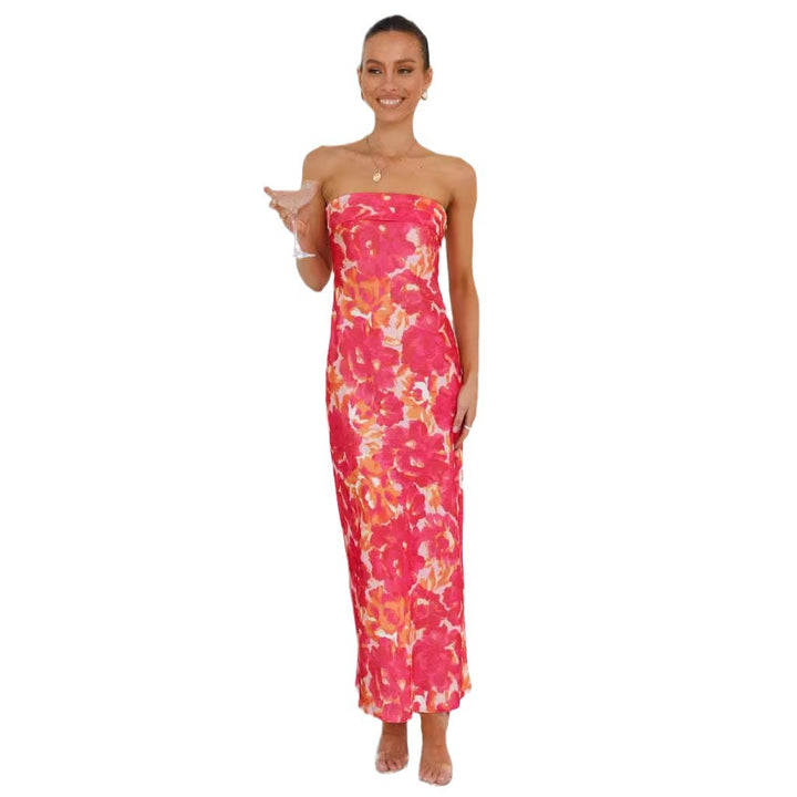 Women's maxi dress with off-the-shoulder design and flowing cut