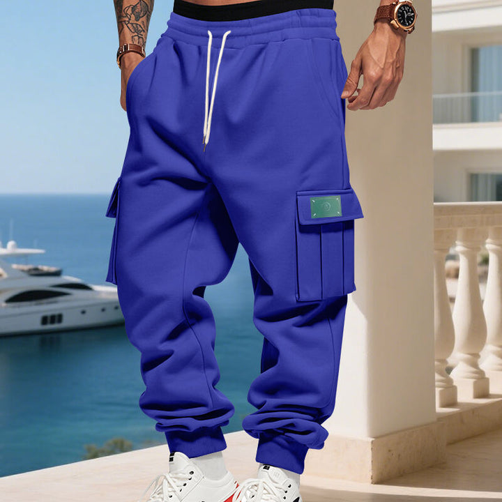 Men's cargo jogging pants with elastic waistband and practical pockets Lisslune