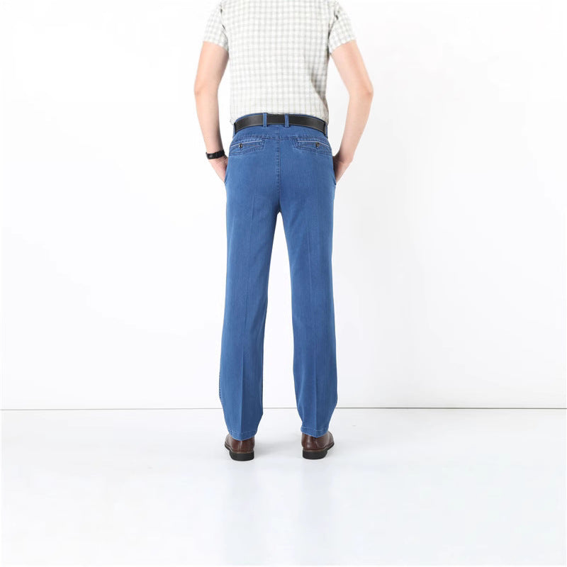 Men's classic chinos with side pockets and elastic waistband Lisslune