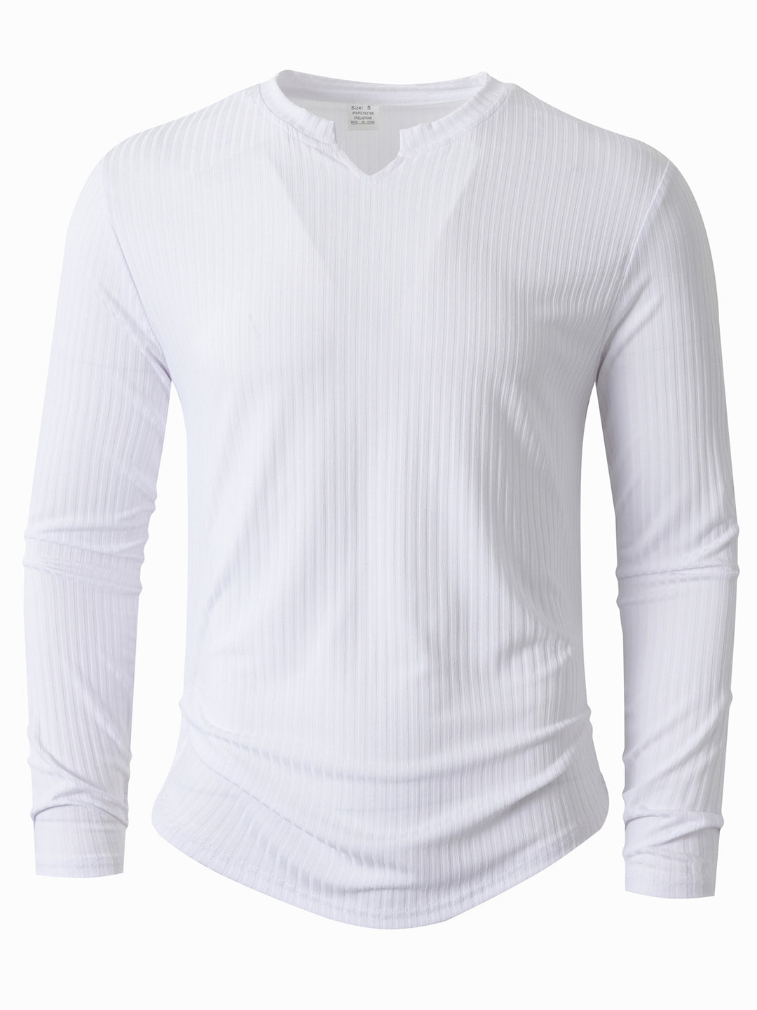 Men's Long Sleeve Shirt with Innovative Ribbed Texture Lisslune