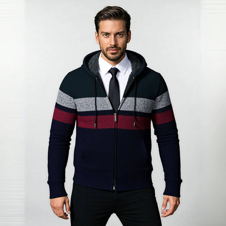 Men's hoodie cardigan with stylish zipper Lisslune
