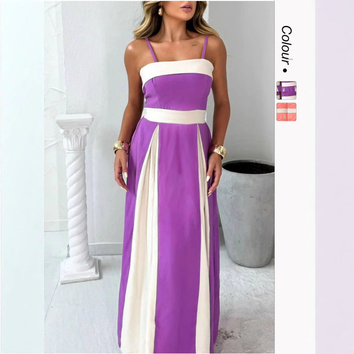 Women's maxi dress with elegant draping Lune London