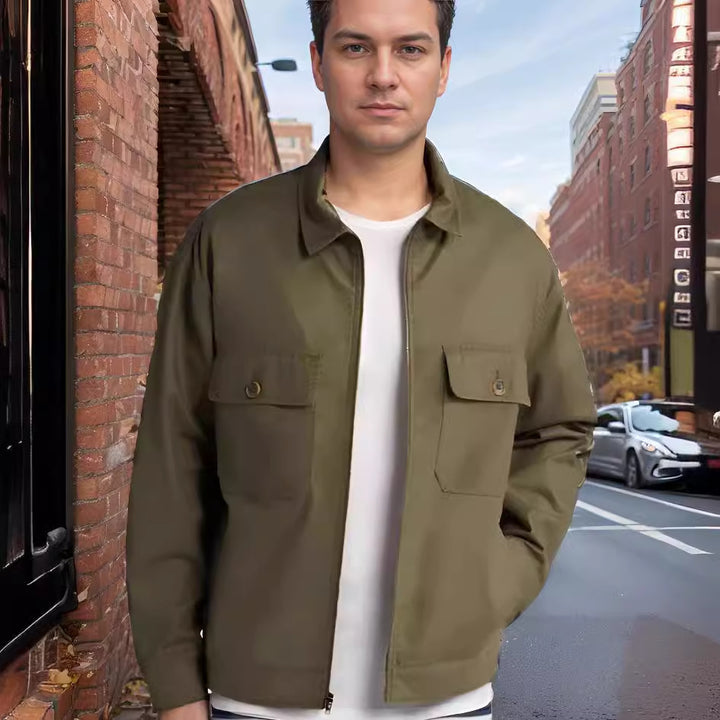 Men's utility jacket in modern design with practical pockets Lisslune