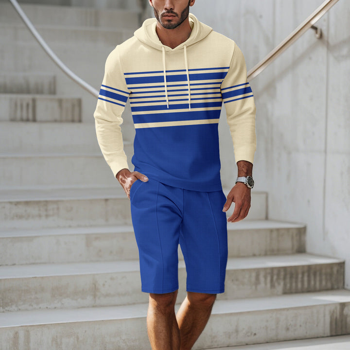 Men's sporty hoodie with textured material and modern lines Lisslune