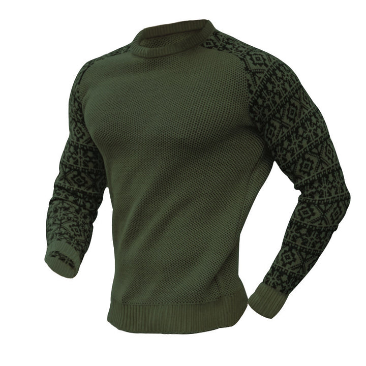 Men's knitted sweater with graphic pattern Lisslune
