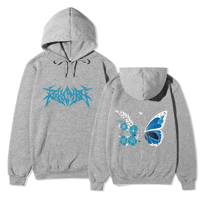 Women's hoodie with unique butterfly and flower motif Lisslune