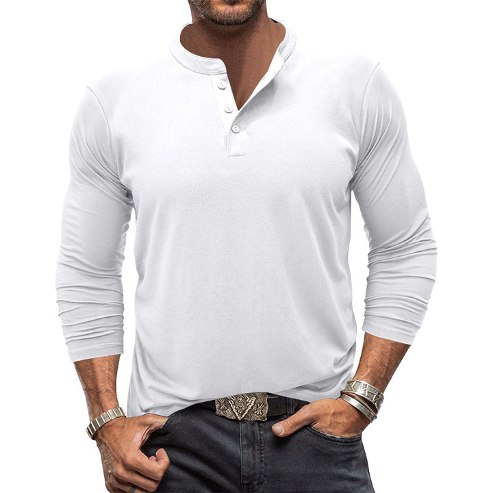 Men's Long Sleeve Henley Shirt with breathable material and modern fit Lisslune